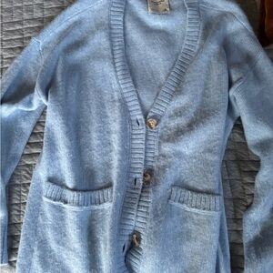 Abercrombie Dad V neck Cardigan. Size medium. Light blue. NWOT